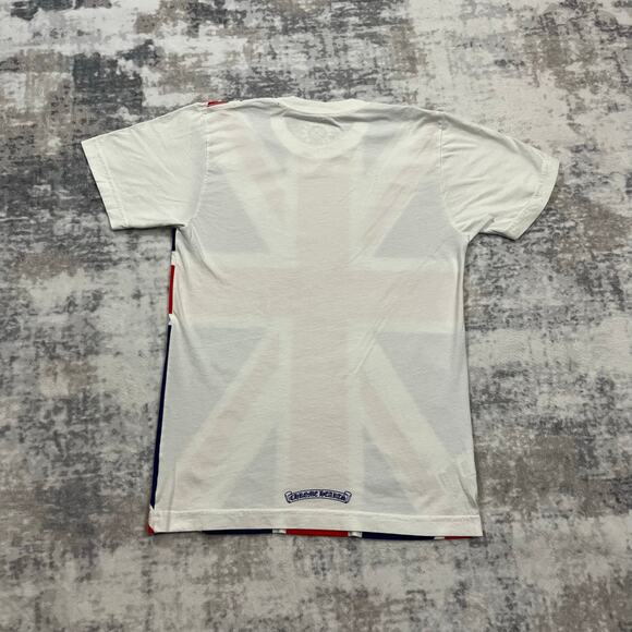 Authentic Chrome Hearts Union Jack UK Flag Logo Tee S - Picture 5 of 9